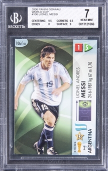 2006 Panini FIFA World Cup GOAAAL Lionel Messi - BGS NM 7 